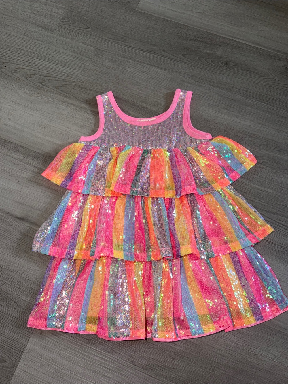 Billieblush Girls Pink Sequin Layered Dress. Size 3T